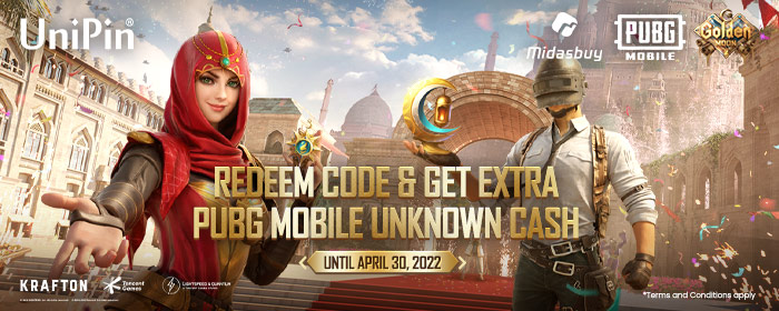 PUBG Mobile-Redeem Code-Extra 10% Unknown Cash on UniPin! [AR]